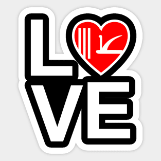 Love For Kashmir - Kashmir Flag Heart Shaped Sticker